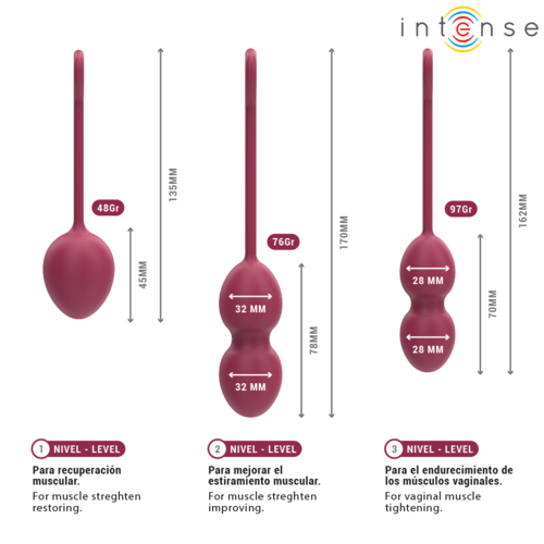 INTENSE | Charli – Kegel Ball Kit 3-Level Pelvic Floor Training Set