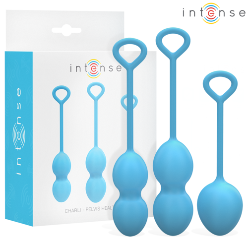INTENSE Charli Kegel -kuulasetti – 3-tasoinen lantionpohjan treenisarja (Ocean Blue / Light Jade Green / Violet)