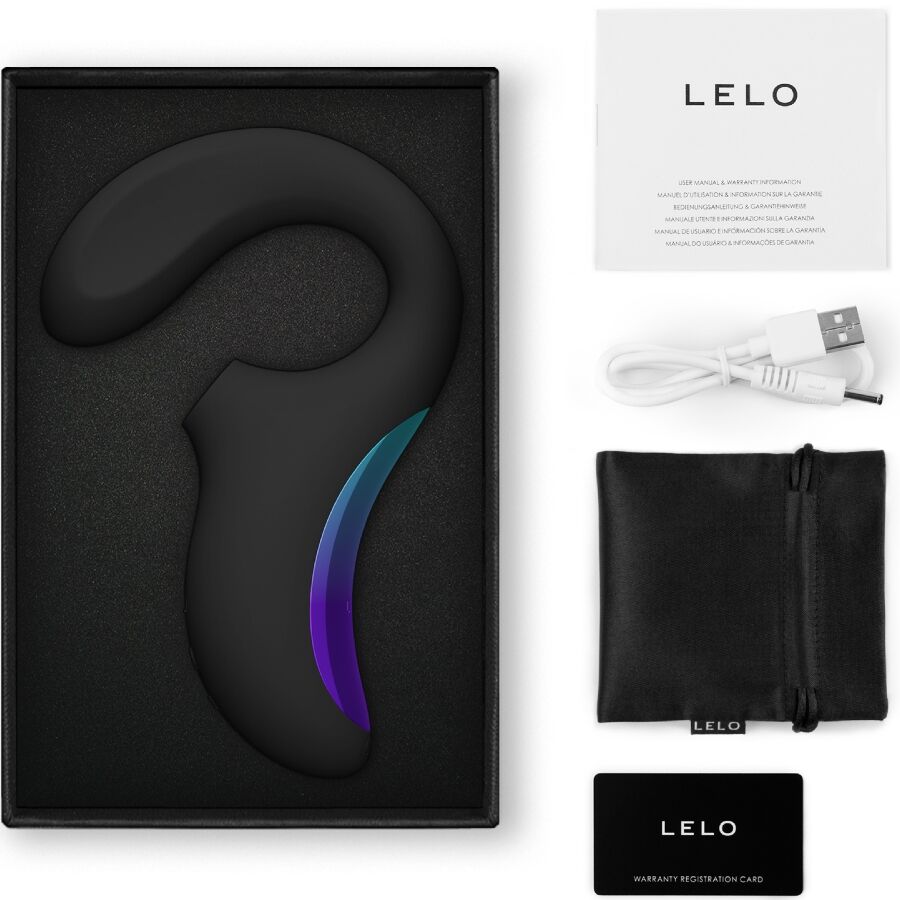 LELO | ENIGMA WAVE™ – Triple Stimulation Sonic Massager – Black & Cyber Purple