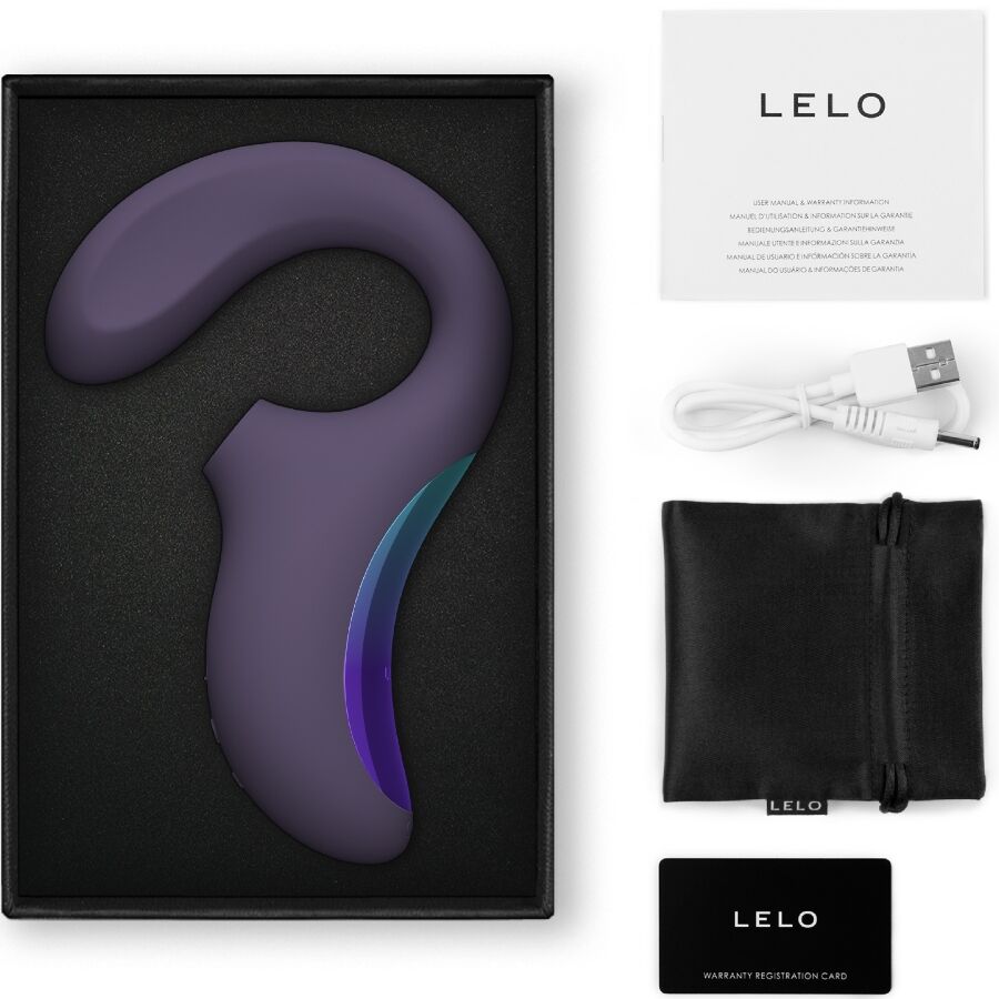 LELO | ENIGMA WAVE™ – Triple Stimulation Sonic Massager – Black & Cyber Purple