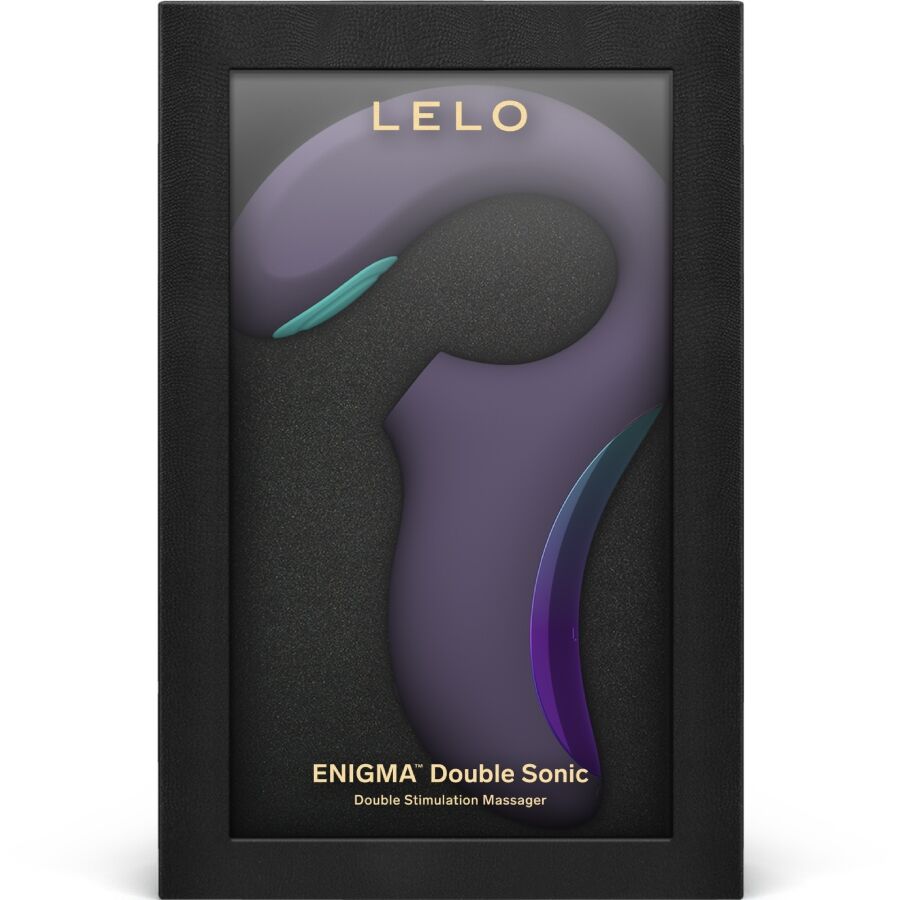 LELO ENIGMA™ DOUBLE SONIC – Вибратор для стимуляции точки A и G, цвета Cyber Purple / Чёрный