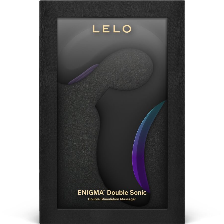 LELO ENIGMA™ DOUBLE SONIC – Вибратор для стимуляции точки A и G, цвета Cyber Purple / Чёрный