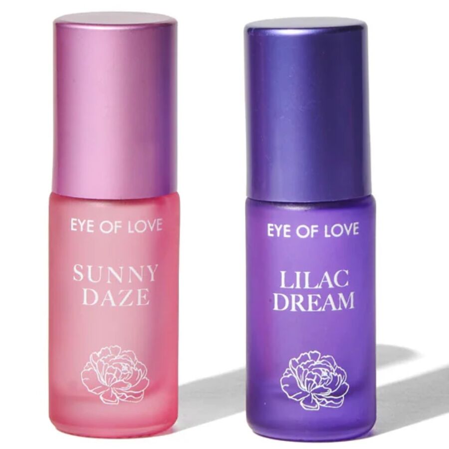 EYE OF LOVE Bloom Day to Night Pheromone Roll-On Perfume Set for Her – 2 × 5 ml