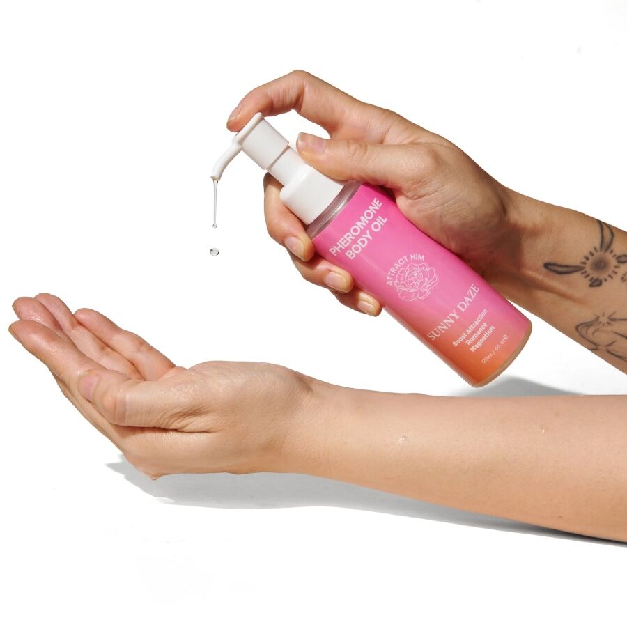 EYE OF LOVE Bloom Pheromone Body Oils for Her – Sunny Daze & Lilac Dream (120 ml)