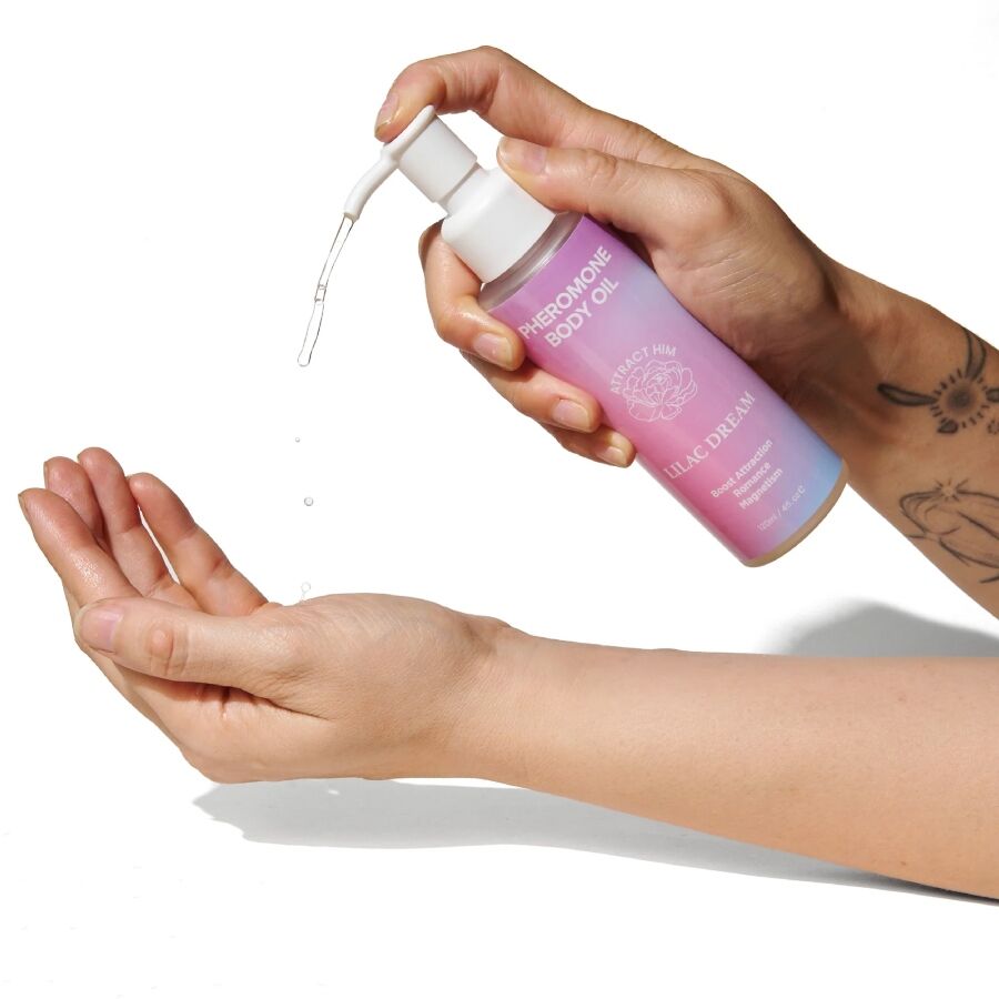 EYE OF LOVE Bloom Pheromone Body Oils for Her – Sunny Daze & Lilac Dream (120 ml)