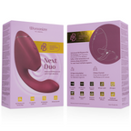 WOMANIZER | Duo Next – Divkāršs klitora un G-punkta stimulators – 3D Pleasure Air + dziļa vibrācija – Tumši violets / Tumši rozā / Melns