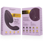 WOMANIZER | Duo Next – Divkāršs klitora un G-punkta stimulators – 3D Pleasure Air + dziļa vibrācija – Tumši violets / Tumši rozā / Melns
