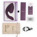 WOMANIZER | Duo Next – Divkāršs klitora un G-punkta stimulators – 3D Pleasure Air + dziļa vibrācija – Tumši violets / Tumši rozā / Melns