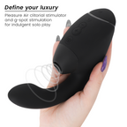 WOMANIZER | Duo Next – Divkāršs klitora un G-punkta stimulators – 3D Pleasure Air + dziļa vibrācija – Tumši violets / Tumši rozā / Melns