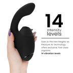 WOMANIZER | Duo Next – Divkāršs klitora un G-punkta stimulators – 3D Pleasure Air + dziļa vibrācija – Tumši violets / Tumši rozā / Melns