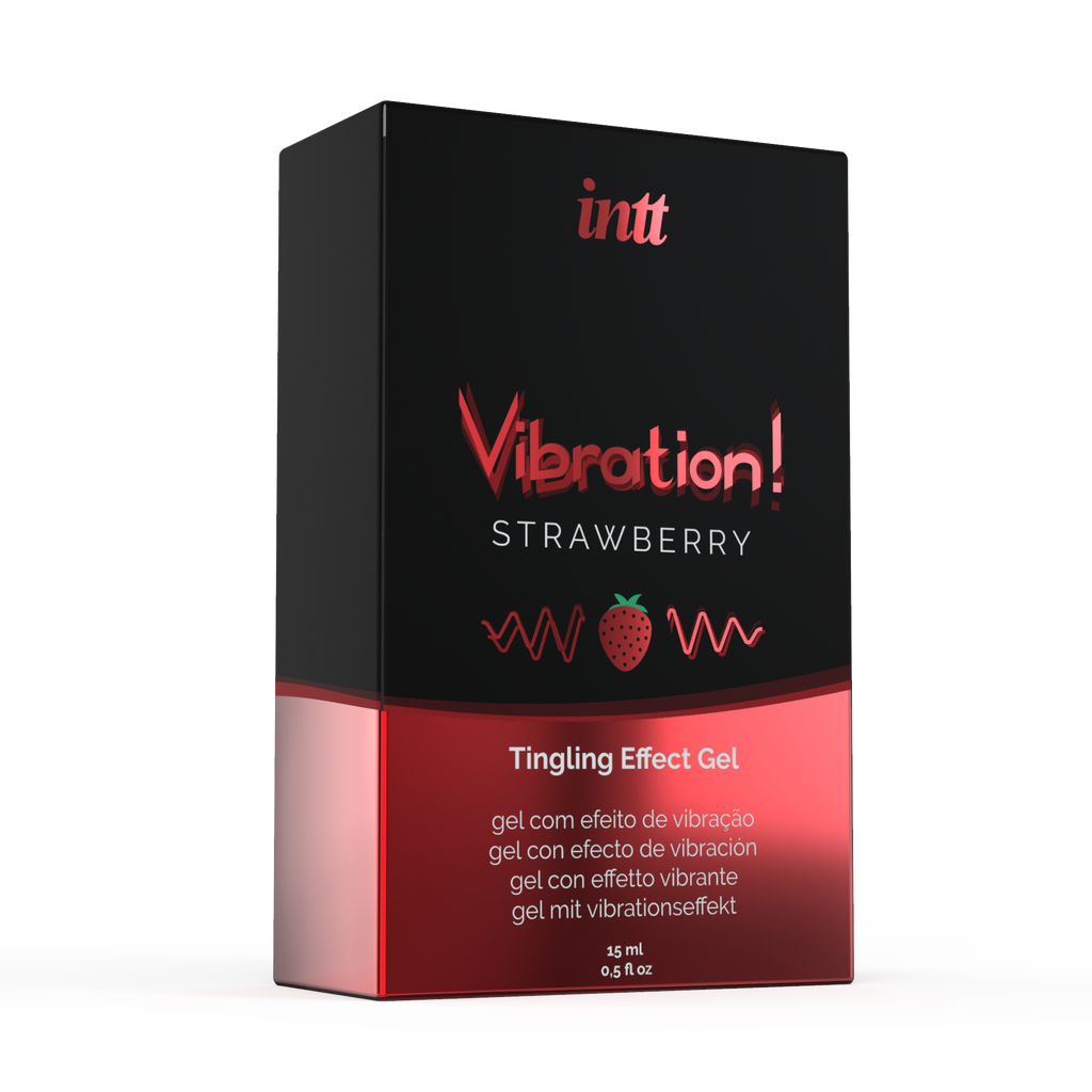 INTT | Strawberry Vibration Gel – Intense Vibration & Pulsation – 15 ml
