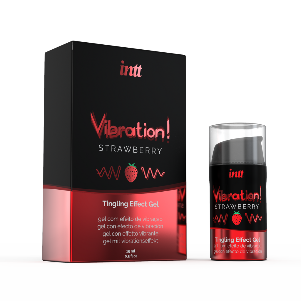 INTT | Strawberry Vibration Gel – Intense Vibration & Pulsation – 15 ml