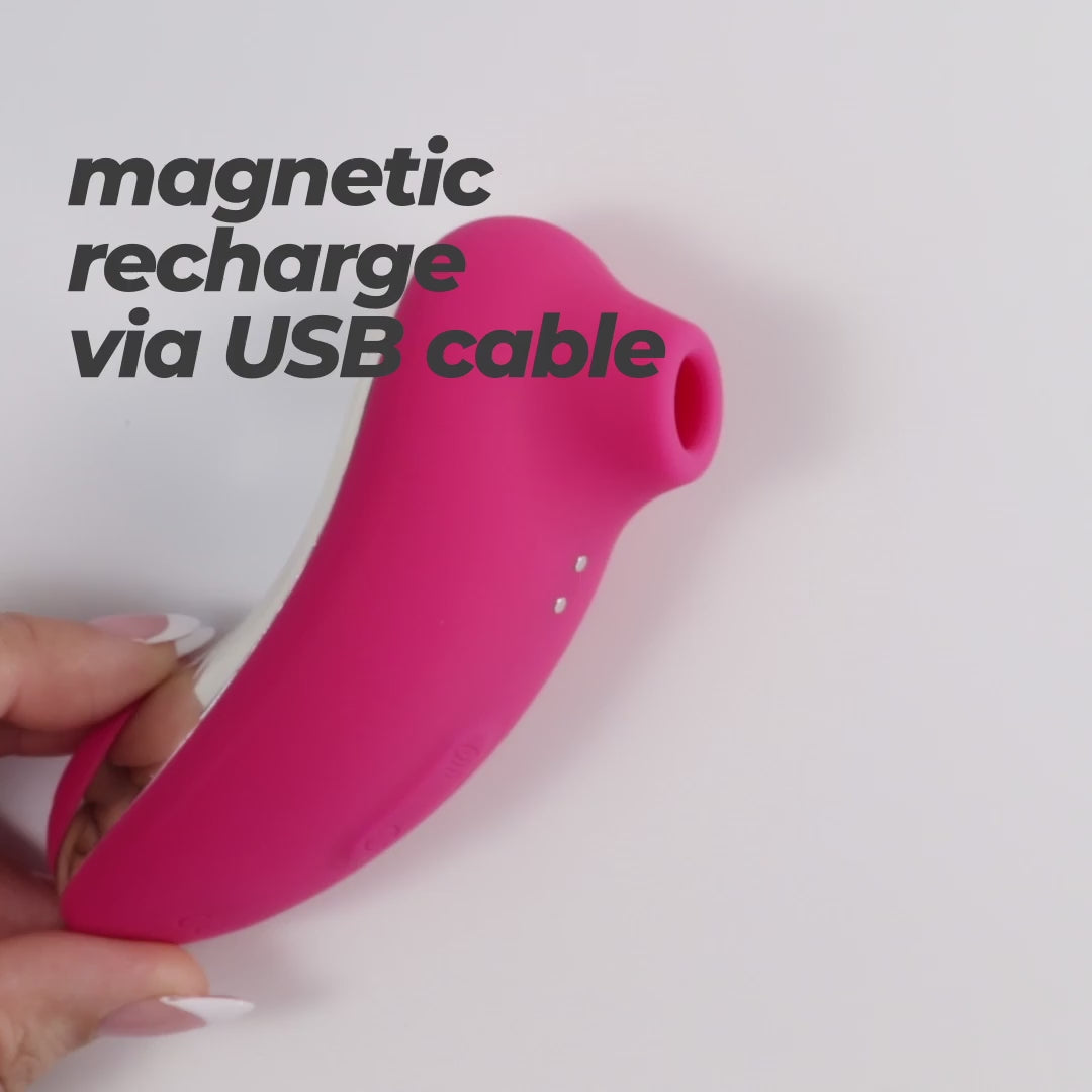 CRUSHIOUS Supernova klitorisstimulaattori – Imu- ja pulssitilat (Violetti / Vaaleanpunainen)